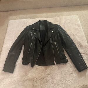 ALLSAINTS black leather jacket size US 4, never worn before